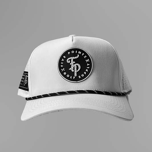 White Perforated Snapback