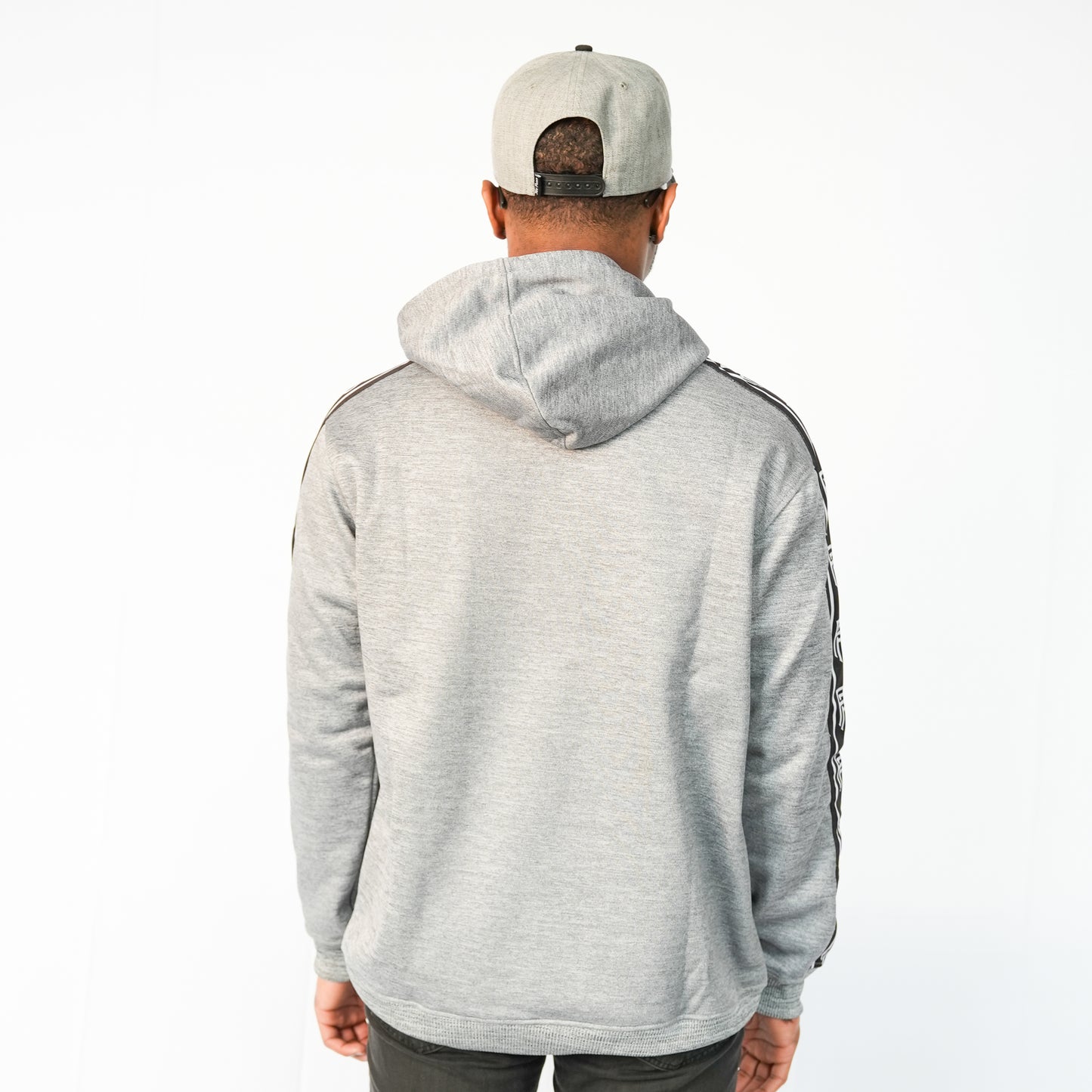 Heather Grey Monogram “FP” Logo Sleeves Hoodie